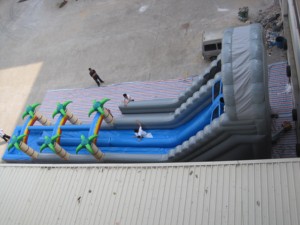 Spring Empire Outdoor <b>Inflatable</b> <b>Water</b> <b>Slide</b> With Pvc Coated Cloth Commercial Use 1000Kg Capacity 20-Person 18M 4M X 8M - Product Image 3