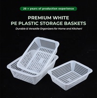 Voedselveilige geventileerde plastic afdruipbak met geperforeerd ontwerp voor eenvoudige opslag en het wassen van fruit en groenten