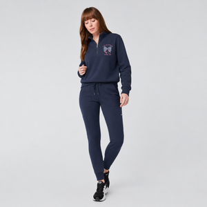 Sweat-shirt brodé pour infirmière d'accouchement, col montant, tissé, anti-rétrécissement, avec motif stéthoscope et nœud, pour automne/printemps/hiver - Product Image 4