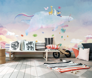 Personalizzato 3D stampato Eco-Friendly per bambini camera da letto decorazione della parete cartone animato animale orso polare carta da parati murale carta da parati per il miglioramento della casa - Product Image 3