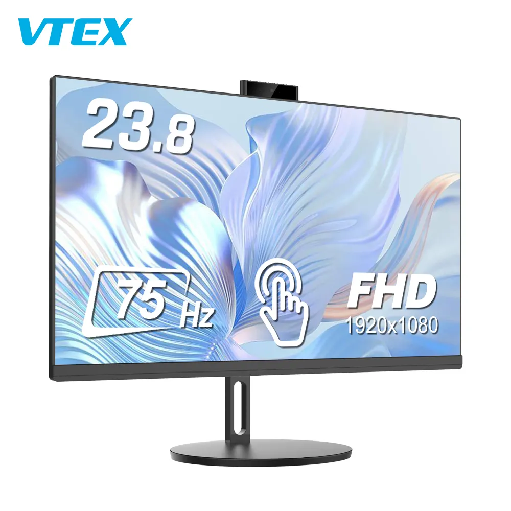 23.8 Inch Hiển thị 200W Pixel Máy Ảnh IPS Có Thể Tháo Rời Cơ Sở LED Đèn Nền Máy Tính Để Bàn Máy Tính Monitos Màn Hình Cảm Ứng Với Máy Ảnh