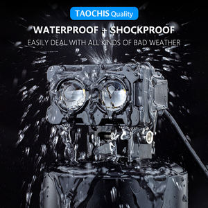 TAOCHIS 2 lentilles 12-80V BI LED projecteur lentille 3000k 6000k blanc + jaune phares de voiture rénovation de camion article voiture auto moto - Product Image 2