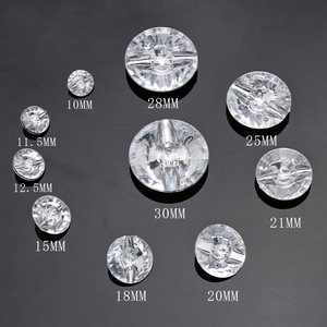 Nút tròn Acryl với kim cương bạc, lý tưởng cho váy cưới và trang trí dệt - Product Image 3