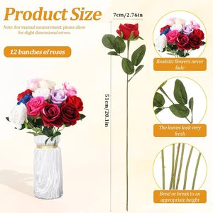 Prix de gros usine – Nouvelle rose artificielle en soie, toucher réel, hydratante, faite à la main, écologique, pour la Saint-Valentin - Product Image 2