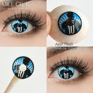Lentes de Contacto de Color <span class=keywords><strong>Azul</strong></span> Brillante de 14.5mm, Acabado Brillante de Alta Cobertura para Maquillaje Diario, Pedido al por Mayor para Fiestas, Directo de Fábrica - Product Image 5