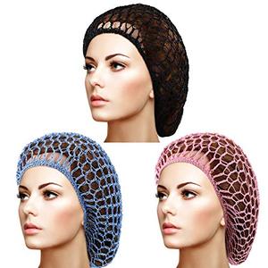 SOLPOP Filets à <span class=keywords><strong>cheveux</strong></span> longs pour femmes, en maille douce <span class=keywords><strong>de</strong></span> rayonne tricotée au crochet, pour le sommeil et les professionnels du secteur <span class=keywords><strong>de</strong></span> la restauration - Product Image 2