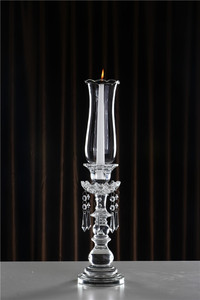 Varies Sizes Decorative Glass Pillars <strong>Crystal</strong> Hurricane <strong>Candle</strong> <strong>Holder</strong> <strong>With</strong> <strong>Hanging</strong> <strong>Crystals</strong>