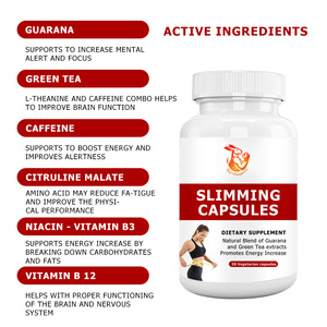 Cápsulas de Suplementos Adelgazantes OEM ODM con Vitamina B12, Cafeína Anhidra USP, Quemagrasas Natural, Propiedades Antioxidantes - Product Image 2