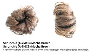 Extensión de Moño Sintético Hecho en Corea, Coletero Elástico para Moño, Postizo de Moño para Mujer (A-7) - Product Image 2