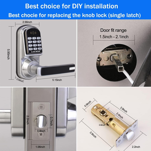 Cerradura <span class=keywords><strong>de</strong></span> Puerta Multifuncional sin Llave Locstar con <span class=keywords><strong>Contraseña</strong></span> y Manija Reversible - Product Image 5