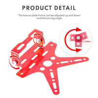 Support de plaque d'immatriculation de moto universel X Clamp Tidy Tail Number Plate Holder For Motorcycle Factory Drawing Customizable
