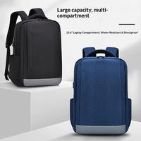 Sac à dos pour homme, idéal pour les voyages d'affaires, imperméable, simple, avec port USB, léger, pour ordinateur portable, tendance et en stock