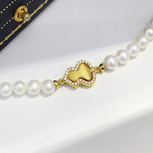 Boucle en forme de gourde en argent S925 faite à la main, accessoire de perles tendance pour pulls, collier avec chaîne de perles, trouvailles de bijoux - Product Image 2