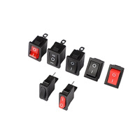 Interrupteur d'alimentation plat ultra-mince OEM de marque Spot Wholesale, petit, à deux pattes, noir et rouge, pour instrument, en provenance de Chine