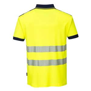 PORTWEST - T180YNRXXL PW3 hi-vis short sleeve yellow/<b>blue</b> <b>navy</b> <b>polo</b> <b>shirt</b> - EAN 5036108309351 HI-VIS WORKWEAR - Product Image 2