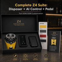 Triturador de Residuos Alimenticios Doméstico con Pantalla Inteligente, Motor de Imán Permanente de 1HP, Alimentación Continua, Acero Inoxidable, Clase de Eficiencia Energética
