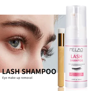 Custom Foaming Shampoo Eyelash Cleaning Eyelash Extension Cleanser Eyelash Shampoo Foam Cleanser With Brush