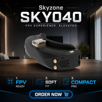 Lunettes FPV OLED SKYZONE SKY04O PRO 1280x720 avec récepteur Steadyview 42 degrés FOV, DVR 60FPS et tracker de tête pour drone RC FPV