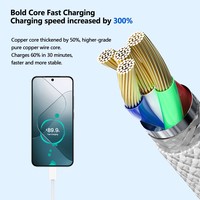 Kabel Data USB-C Nylon Braided Terlaris PD 20W Kabel Charger Cepat Kompatibel dengan IOS 1m Kabel Type-c Berlapis Nylon untuk Komputer
