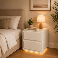 Table de chevet moderne de luxe en bois massif avec 2 tiroirs, armoire de rangement de haute qualité pour chambre à coucher et salon