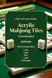 Jeu de tuiles de Mahjong américain en acrylique style Côte Corallienne avec perles <span class=keywords><strong>d</strong></span>'eau, pliable, design moderne, portable, pour divertissement et <span class=keywords><strong>poker</strong></span> - Product Image 6