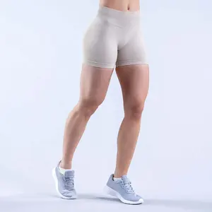 Vente en gros blanc vierge entraînement athlétique vêtements de sport sans couture bout à bout sport Fitness grande taille femmes Gym Yoga Shorts