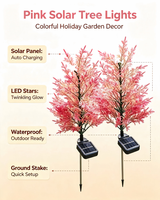 Lampu Pohon Cypress Tenaga Surya Tahan Air LED Lampu Cypress Bertenaga Surya untuk Dekorasi Taman Luar Ruangan Halaman Patio Liburan Natal.
