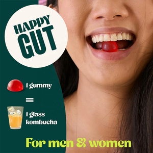 Gummies au Kombucha Bio Personnalisables OEM/ODM Complément à Base de Plantes Orme Rouge et Racine de Pissenlit - Vegan 60 Gummies au Kombucha - Product Image 2