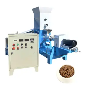 Industrial fish feed pellet extruder cat dog food making production machine pet food processing machines with low price