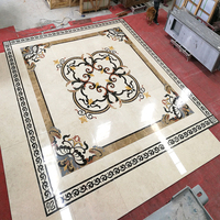 Carrelage personnalisé de luxe en granit naturel et marbre onyx carré, sol jet d'eau, marbre blanc moderne, design, finition polie