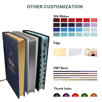 Biblia Sagrada y Corán de Tapa Dura, Diseño Personalizado, Cubierta de Cuero PU, Bordes Dorados, Hebreo con Traducción al Inglés