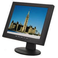 Moniteur TFT LED BNC 10 pouces, moniteur LCD CCTV carré 10,4 pouces