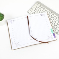 2024 personnalisable A5 bloc-notes en cuir dur cahier anglais pour le commerce extérieur espagnol efficacité quotidienne manuel cadeau Journal