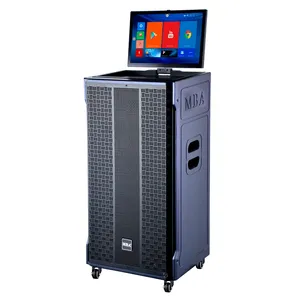 High power super bass speakers active professional outdoor stage battery speaker with touch screen/wifi/youtube/google