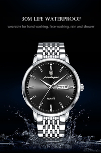 Montre Homme Luxe Diamant Jour Date Verre Saphir Acier Boucle Papillon Lumineux Étanche Affaires Sur Mesure Gros - Product Image 3