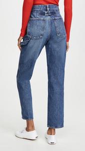 Diseño Especial mamá <span class=keywords><strong>jeans</strong></span> denim de cintura alta mujeres recta jean - Product Image 3