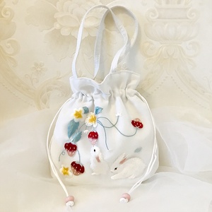 Bolso para teléfono móvil bordado de estilo chino para mujer, accesorios Hanfu con borlas, <span class=keywords><strong>bolsa</strong></span> con cordón de esquina redondeada, <span class=keywords><strong>bolsa</strong></span> de almacenamiento - Product Image 4