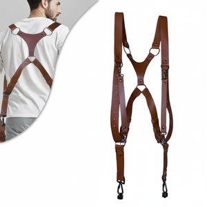 Vintage Artistic Pu Leather <b>Camera</b> Harness <b>Strap</b> 3.8cm Width For Slr Photography Accessories - Product Image 1