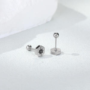 Pendientes Colgantes de Moda, Joyería Fina para Mujer, Pendientes de Acero Inoxidable Chapados en Oro, Bisutería, Diseño de Sol - Product Image 2