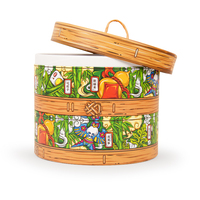 Tube en carton rond de luxe personnalisé pour emballage cadeau, biscuits, Zongzi, gâteaux de lune, multicouche, grand diamètre