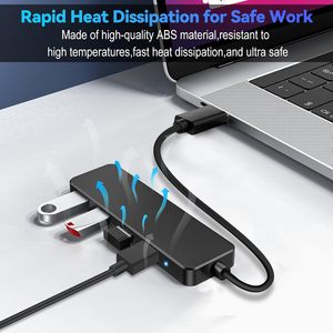 Divisor USB SYONG USB 3.0 y USB 2.0, Plug and Play para Laptop, PC, MacBook, <span class=keywords><strong>Mac</strong></span> Pro, <span class=keywords><strong>Mac</strong></span> Mini, iMac, HUB USB de Plástico Negro - Product Image 3