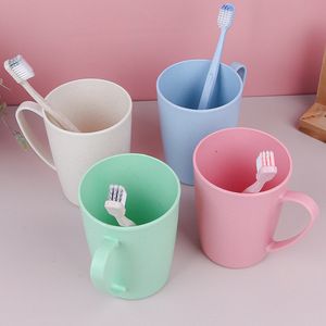 Mug réutilisable écologique en paille de blé avec poignée, tasse à boire minimaliste incassable pour la maison, la salle de bain, l'école, le bureau, la cuisine - Product Image 3