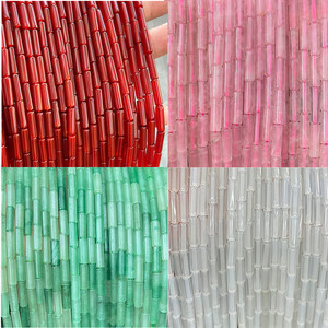 Natural <strong>Red</strong> Agate Rectangle Tube <strong>Beads</strong> DIY Jewelry Making Accessories 29pcs 4*13mm Loose Spacer <strong>Bead</strong> Wholesale - Product Image 4