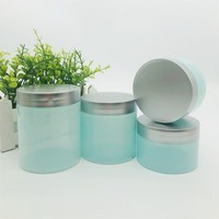 Pot de crème glacée en plastique PET, 1OZ, 2OZ, 4OZ, 6OZ, 8OZ, avec couvercles en grain de bois pour récipients à poudre