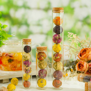 Cadeau de thé chinois très vendu dans des emballages personnalisés Thé Pu'er et fleurs thé en fleurs en forme de boule mélangée dans des paquets cadeaux - Product Image 4