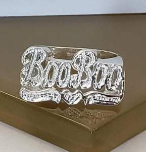 Anello Personalizzato con Nome 3D, Placcato Oro, Gioiello Hip-hop <span class=keywords><strong>Rock</strong></span> Esagerato <span class=keywords><strong>Punk</strong></span> per Uomo Unisex - Product Image 5