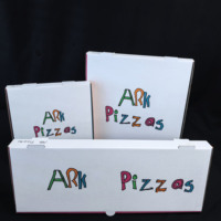 Cajas de pizza de flauta E impresas en colores SP3163 (rectángulo/cuadrado)-embalaje corrugado