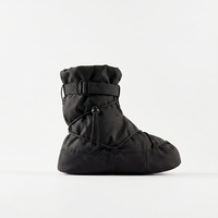 Chaussures de danse de ballet unisexes à lacets, hautes, avec dessus en coton chaud, doublure en polaire, semelles souples en caoutchouc, chaussures épaisses pour l'hiver