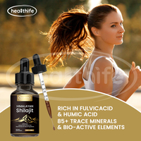 Complément alimentaire naturel à base d'or, marque privée OEM, extrait de Shilajit, résine de Shilajit de l'Himalaya, gouttes liquides