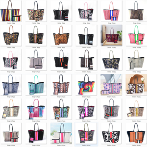 Sac à main promotionnel imprimé léopard en néoprène noir, idéal pour les loisirs et les voyages, en stock, accessoire féminin - Product Image 4